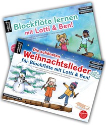 Blockflöte lernen mit Lotti & Ben + Die schönsten Weihnachtslieder für Blockflöte im Set!