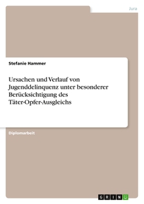 Ursachen und Verlauf von Jugenddelinquenz unter besonderer Berucksichtigung des Tater-Opfer-Ausgleichs