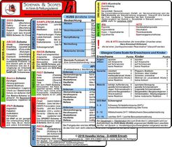 Schemata & Scores in Klinik & Rettungsdienst (2 Karten Set) - SSSS-Schema, ABCDE-Schema, Basics-Schema, IPAP-Schema, SAMPLER(!)S, WASB, FAST, OPQRST, PECH-Regel, DMS, 4Hs, HITS, GCS, KUSS, APGAR