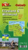 Friesland & Wittmund Kreiskarte, KVplan, Radkarte/Freizeitkarte/Routenkarte zur Tour-de-Fries, 1:60.00