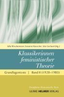 Klassikerinnen feministischer Theorie voorzijde