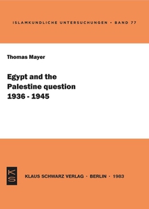 Egypt and the Palestine question (1936-1945) voorzijde