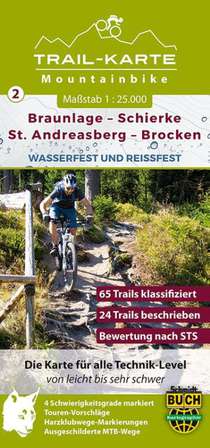 MTB Trail-Karte Harz: Braunlage - Schierke - St. Andreasberg - Brocken