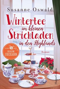 Wintertee im kleinen Strickladen in den Highlands voorzijde