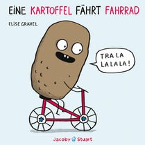 Eine Kartoffel fährt Fahrrad voorzijde