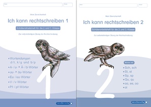 Ich kann rechtschreiben 1 und »Ich kann rechtschreiben 2 als Kombi, Schüler-Arbeitshefte für die 2. und 3. Klasse voorzijde