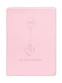 Terminplaner Lederlook 2026 Rosa