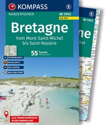 KOMPASS Wanderführer Bretagne, vom Mont-Saint-Michel bis Saint-Nazaire, 55 Touren mit Extra-Tourenkarte