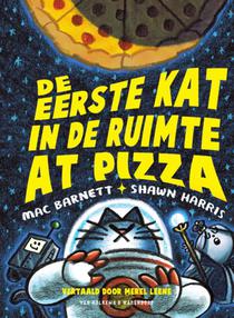 De eerste kat in de ruimte at pizza voorzijde