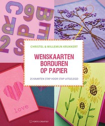 Wenskaarten borduren op papier voorzijde