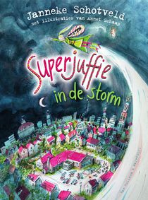 Superjuffie in de storm voorzijde