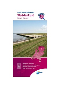 Wandelregiokaart Waddenkust 1:33.333