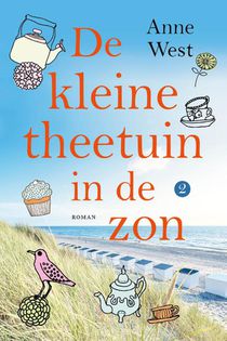 De kleine theetuin in de zon