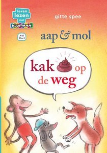 aap en mol. kak op de weg