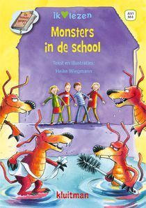 Monsters in de school voorzijde