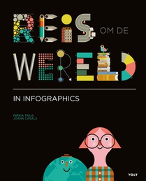 Reis om de wereld in infographics voorzijde