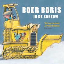 Boer Boris in de sneeuw voorzijde