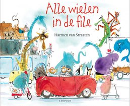 Alle wielen in de file voorzijde