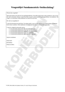 Vragenlijst Fundamentele Onthechting (VFO) - scoreformulieren