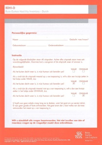 Buss-Durkee Hostility Inventory Dutch (BDHI-D) - scoreformulieren