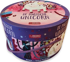 De magische unicorn - boek + giga puzzel