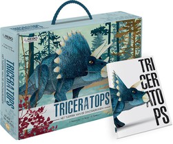 Triceratops - Boek + 3D-puzzel voorzijde