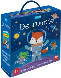 De ruimte - boek + puzzel + 10 figuren