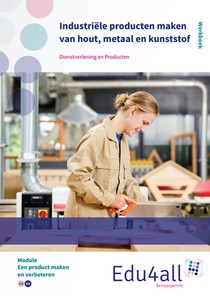 Industriële producten maken van hout, metaal en kunststof voorzijde