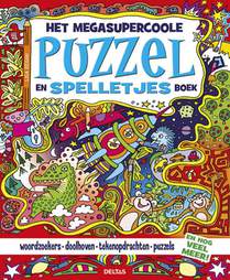 Het megasupercoole puzzel en spelletjesboek voorzijde