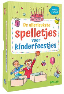 De allerleukste spelletjes voor kinderfeestjes (vanaf 3 jaar) - doos met kaarten voorzijde