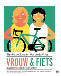 Vrouw en fiets voorzijde