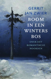 Boom in een winters bos voorzijde