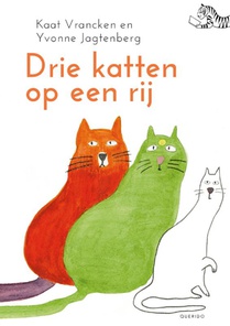 Drie katten op een rij voorzijde