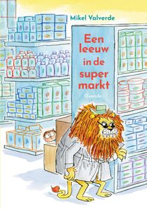 Een leeuw in de supermarkt voorzijde