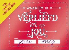 Waarom ik verliefd ben op jou