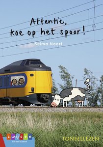 Attentie, koe op het spoor! voorzijde