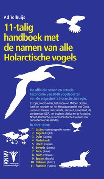 11-talig handboek met de namen van alle Holarctische vogels voorzijde