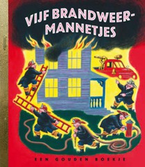 Vijf brandweermannetjes voorzijde