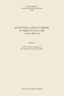 Scottish Latin authors in print up to 1700 voorzijde