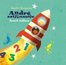 Andre het astronautje leert tellen voorzijde