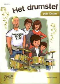 Het drumstel van Daan voorzijde