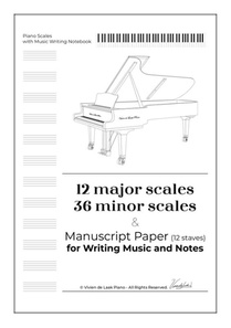 Piano Scales with Music Writing Notebook voorzijde