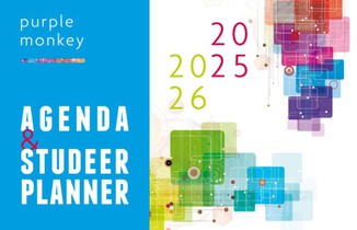 Purple Monkey planagenda 2025-2026 standaardeditie voor scholieren en studenten