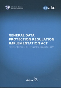 Uitvoeringswet Algemene Verordening Gegevensbescherming / General Data Protection Regulation Implementation Act voorzijde