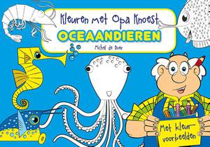 Kleuren met Opa Knoest - Oceaandieren - 5 ex. voorzijde