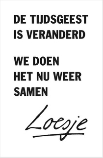 De tijdsgeest is veranderd, we doen het nu weer samen voorzijde