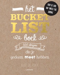 Het bucketlist-boek voorzijde