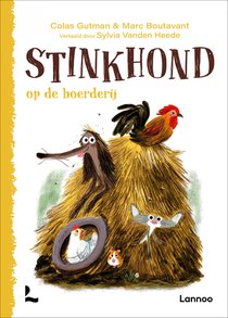 Stinkhond op de boerderij voorzijde