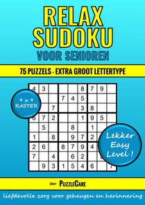 Sudoku Relax voor Senioren 9x9 Raster - 75 Puzzels Extra Groot Lettertype - Lekker Easy Level! voorzijde