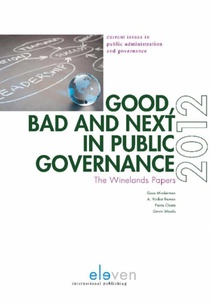 Good, bad and next in public governance voorzijde